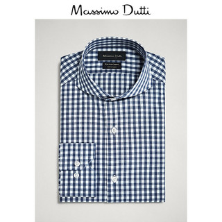 Massimo Dutti 00153133400-23 男士修身格纹衬衫 38