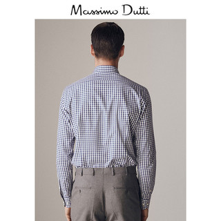 Massimo Dutti 00153133400-23 男士修身格纹衬衫 38