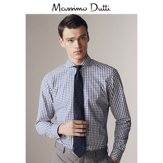 Massimo Dutti 00153133400-23 男士修身格纹衬衫 40