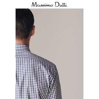 Massimo Dutti 00153133400-23 男士修身格纹衬衫 43