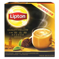 立顿(Lipton) 奶茶 绝品醇英式金装奶茶固体饮料 380g *9件