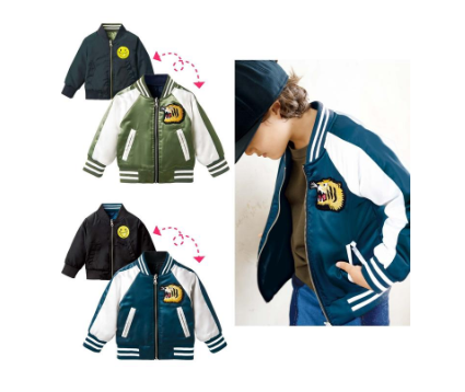  Skipland 童款刺绣双面可穿夹克衫