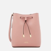 拉夫劳伦RALPH LAUREN 女士粉色水桶包