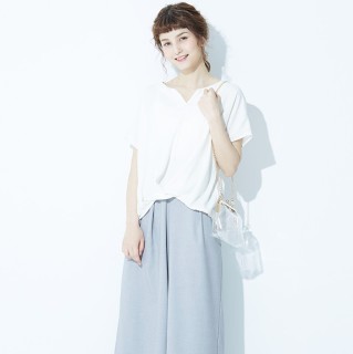 EARTH MUSIC&ECOLOGY 10182A60004 女士拼接宽松上衣