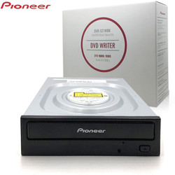 Pioneer 24倍速 SATA接口内置DVD刻录机 台式机光驱 黑色/支持windows XP/7/8/10系统/S21WBK