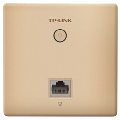 TP-LINK 普联 TL-AP1202I-PoE 香槟金 AC1200双频无线86型面板式AP 企业级酒店别墅wifi接入 POE供电 AC管理 *2件