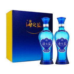 洋河蓝色经典 海之蓝 42度 480ml礼盒装（240ml*2）口感绵柔浓香型白酒+凑单品