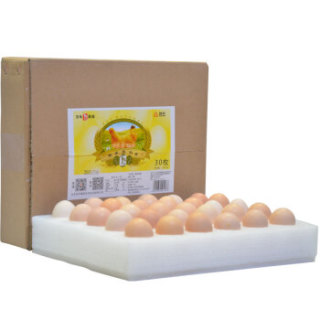 百年栗园 林地散养 柴鸡蛋 家庭装 (1350g,30枚)