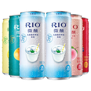 RIO 锐澳 微醺系列组合 330ml*6罐（微醺4种口味*1+乳酸菌*2）