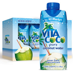 唯他可可（Vita Coco）天然椰子水进口NFC果汁饮料330ml*4瓶