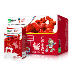 蒙牛 早餐奶 红枣味牛奶 250ml*16 礼盒装 *5件