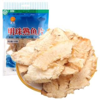 明珠 深海手撕熟鱼片烤鱼干即食100g*1袋海鲜舟山特产年货零食小吃