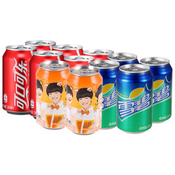 Coca-Cola  可口可乐  可乐/雪碧/芬达橙汽水饮料 330ml*12罐 *5件