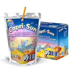果倍爽 （Capri-Sun）桃苹果复合味少儿果汁饮料200ml*6包 整箱装 *8件