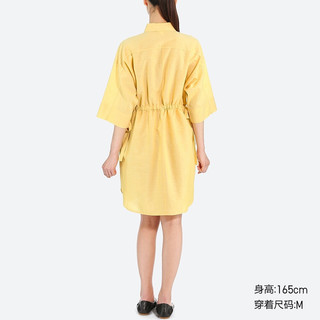 UNIQLO 优衣库 405304 衬衫式连衣裙 (白色、S)