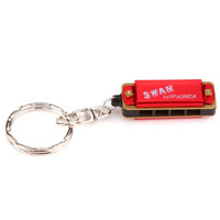  SWAN 天鹅 口琴 4孔8音迷你钥匙扣口琴