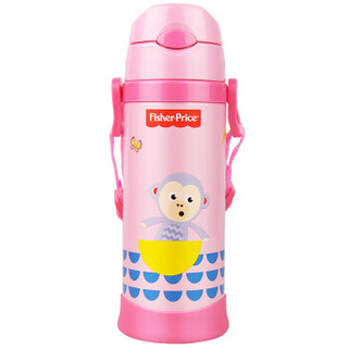 Fisher-Price 费雪 保温吸管水壶 粉色 420ml