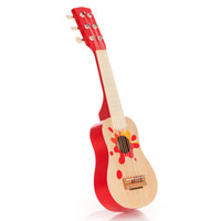 德国可来赛Classic world 儿童可弹奏早教吉他玩具男孩女孩木制乐器玩具16寸红色4053
