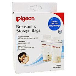 贝亲(pigeon) 储奶袋 母乳储存袋 母乳储存保鲜袋 180ml*25片 16654