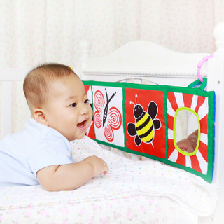 LALABABY/拉拉布书 婴儿 启蒙视觉训练床围 布艺车护栏床围 可爱动物B款