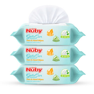 Nuby 努比 婴儿手口棉柔湿巾 80片*3包
