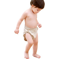 Elepbaby 象宝宝 彩棉条纹 婴儿防水尿布裤 (L、2条装)