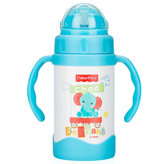 Fisher-Price 费雪 儿童真空吸管保温杯  300ML  蓝色