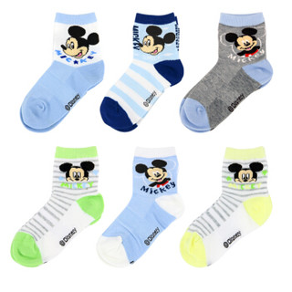 Disney 迪士尼 6558 儿童棉袜 6双装 14-16cm