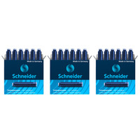 Schneider Electric 施耐德电气 施耐德（Schneider）钢笔墨囊墨水胆欧标钢笔适用 蓝黑色 3盒18支装 6699