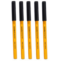 Schneider Electric 施耐德电气 施耐德（Schneider）圆珠笔原子笔经典黄杆0.5mm Tops505F 黑色 5支装