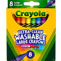 Crayola 绘儿乐 52-3280 8色可水洗大蜡笔