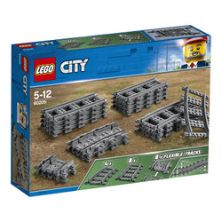 LEGO 乐高 城市组系列 60205 轨道与弯道 *3件