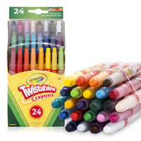Crayola 绘儿乐 儿童绘画涂鸦蜡笔 52-9724 24色迷你可拧转不可水洗蜡笔