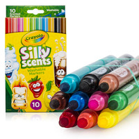  Crayola 绘儿乐 儿童绘画玩具百变香味系列   58-5071 10色细杆水彩笔