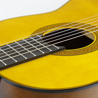 YAMAHA 雅马哈 吉他CG142C亮光单板古典吉他初学者吉它雪松面板39英寸考级进阶 原木色