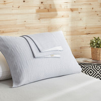 DAPU 大朴 棉纱布条纹枕巾 蓝色条纹 50*80cm 一对装