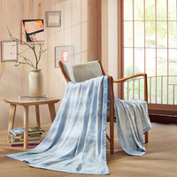 乐蜗家纺LOVO HOME 罗莱生活 竹纤维提花毯 苏菲尔 150*200cm