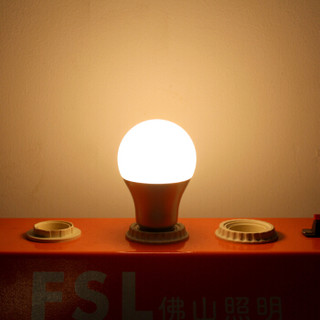 FSL 佛山照明 LED球泡 E27大口 暖白光 5W*2支