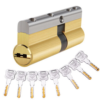飞球 Fly.Globe）C级锁芯 防盗门锁芯防暴力防锡纸黄铜锁芯 配8把钥匙 H(52.5 32.5)