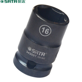 世达 SATA 34309T 1/2寸系列六角风动薄壁套筒 重型套筒16mm（4个）