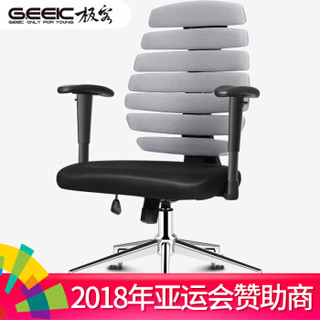 极客（Geek） 鱼骨椅人体工学办公椅子 家用转椅 职员椅JK702-1