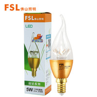 FSL 佛山照明 LED蜡尾泡 E14小口 暖白光金色 5W*10支