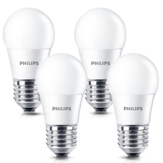 PHILIPS 飞利浦 LED球泡 E27大口 黄光 5W*4支