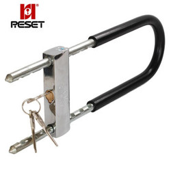 锐赛特 RESET RST-142 玻璃门锁超B级锁芯抗液压剪双门U型锁插锁玻璃门拉手锁防盗锁 *9件