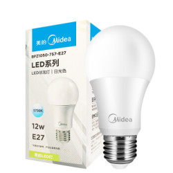 Midea 美的 LED球泡 E27螺口 日光色 12W