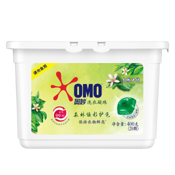 omo 奥妙 洗衣凝珠 森林焕彩护色 400g