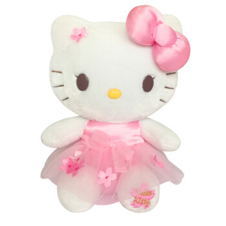  Hello Kitty 凯蒂猫 毛绒玩具 坐姿樱花 26cm