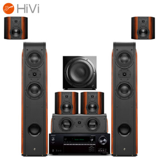 惠威（HiVi）D3.2HT+安桥SR444 音响 7.1声道家庭影院系统 客厅音箱功放低音炮套装 木质全景声 全国免费安装