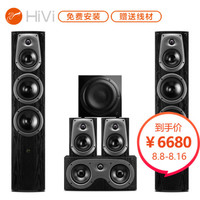 HiVi 惠威 D50HT+Sub10G音响 家庭影院套装5.1声道HIFI高保真 木质落地式 家用客厅电视音箱 全国免费安装