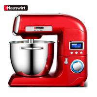 海氏（Hauswirt）厨师机多功能和面机鲜奶机铸铝机身电子显示屏HM780中国红